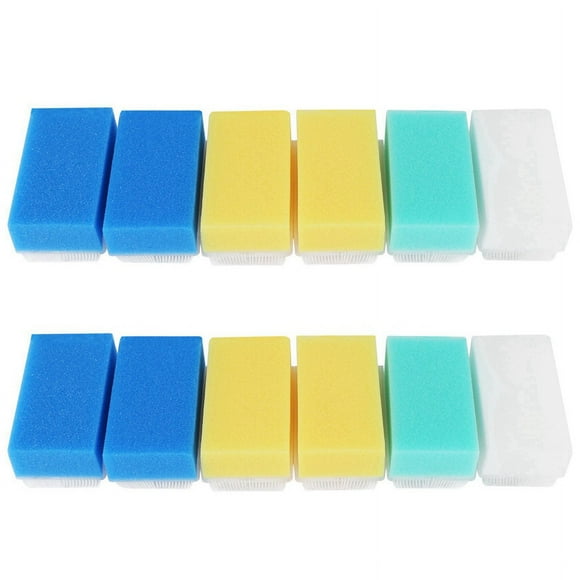 Baby (12 Pieces) Soft Foam Washer with Cradle Cap Brush Body,Hair and Scalp Clean Gentle Baby Sensory Brush