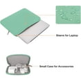 thumbnail image 2 of Mosiso 13.3 inch Laptop Sleeve for MacBook Pro 14 inch M4 M3 M2 M1 Lenovo Dell HP Asus Acer, Protective Neoprene Notebook Bag with Small Case, Biscay Green, 2 of 5