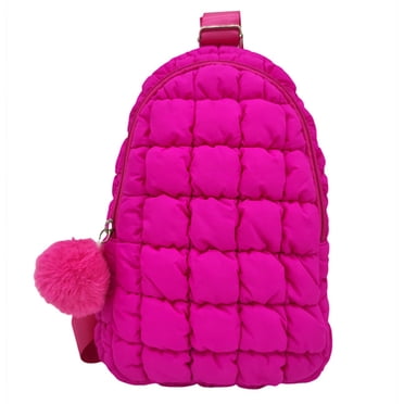 Wonder Nation Girls Puffer Sling Bag, Pink