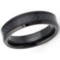 thumbnail image 2 of Tungsten Wedding Ring - Band for Mens & Womens- 6mm Black IP Tungsten Ring - Black Caborn Fiber Inlay Tungsten Band, 2 of 3