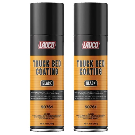 Truck Bed Coating Black Aerosol Spray Can 15oz - Textured, Suitable For All Truck Beds Quantity: 2 Pack