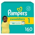 thumbnail image 2 of Pampers Swaddlers Diapers, Size 1 (8-14 lbs), Absorbent, Keeps Baby Dry and Comfortable, Skin Safe Disposable Baby Diaper, 2 of 26