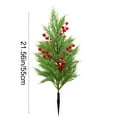 thumbnail image 3 of Outdoor Christmas Trees for Yard,Outdoor Christmas Tree Decorations,Outdoor Pathway Christmas Trees, Pre-Lit Artificial Xmas Urn Filler with LED Lights,Red Berries,Holiday Driveway Yard Decor, 3 of 6