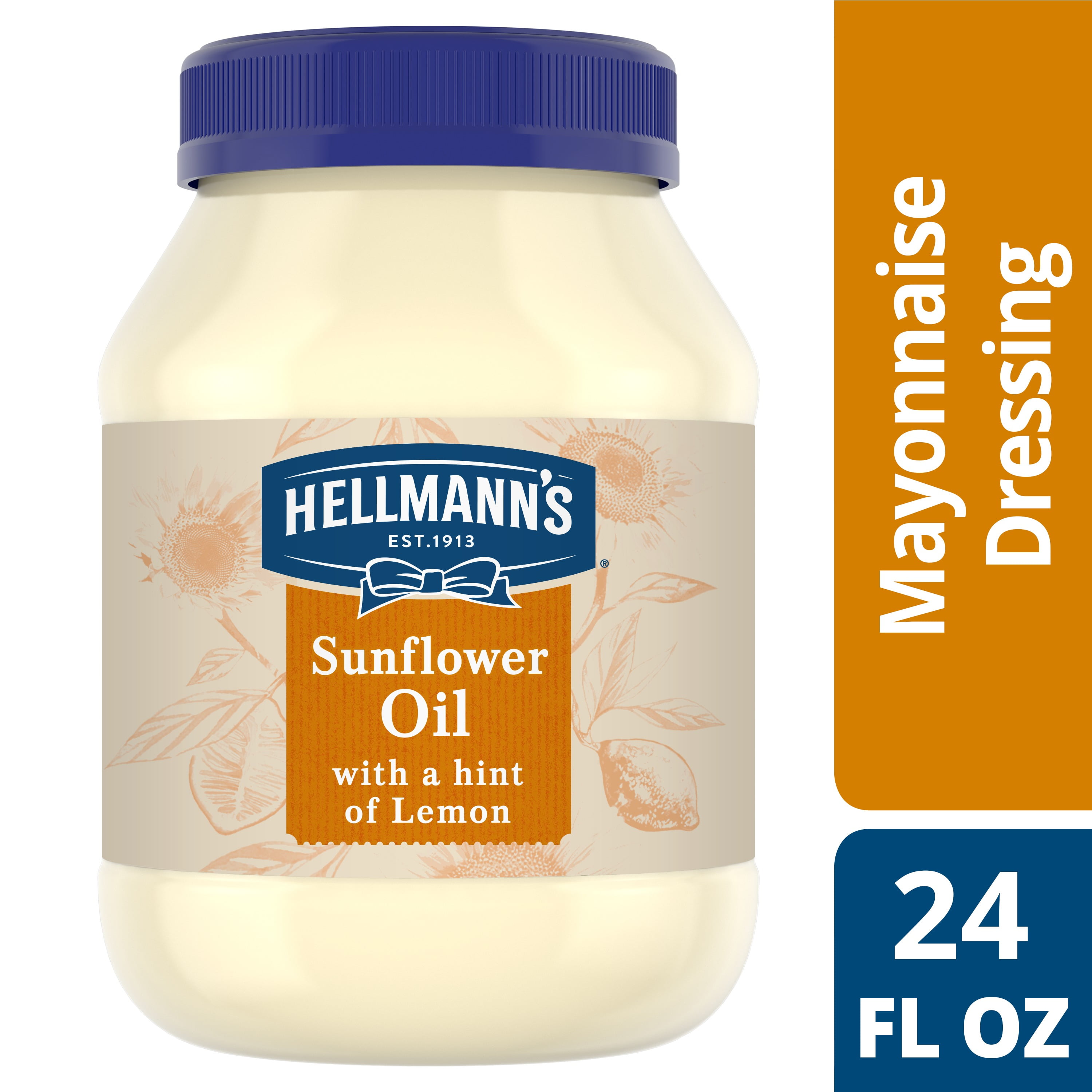 Hellmann's Mayonnaise Dressing Sunflower Oil with a hint of Lemon 24 oz
