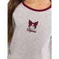 thumbnail image 2 of Wonder Nation Hello Kitty Girls Cotton Kuromi Graphic Tee with Long Sleeves, Sizes 4-18, 2 of 7
