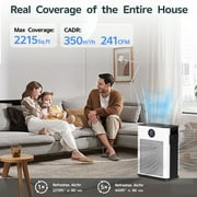 AIRFIRE H14 HEPA Air Purifiers for Home up to 2215 Sq.ft, Air Purifier for Allergies and Asthma, Pollen, Wildfire/Smoke, Pet Dander & Odor, Dust, AP304, White, 2026 New