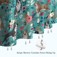 thumbnail image 6 of Pitbull Dog and Flower Floral Shower Curtain 36"x72" ,Bathroom Decorative Shower Curtains Set with 12 Hooks,Modern Waterproof Washable Shower Curtain, 6 of 6