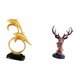 thumbnail image 5 of Figura de delfín,Colección de adornos de escritorio con figuras de delfines,Figura de cabeza de ciervo,Adorno de cabeza de ciervo,estatua de animal decorativa,Figura de cabeza de ciervo para, 5 of 8