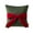 Green & Red, variant on My Texas House 20" x 20" White/Red Velvet Bow Decorative Pillow