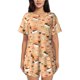 thumbnail image 1 of Fotbe Funny Sushi Conjunto de Pijama Estampado para Mujer, 2 Piezas, Ropa de Dormir con Camiseta de Manga Corta y Shorts Suaves-XX-Large, 1 of 6