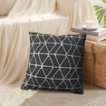 thumbnail image 4 of LALILO Throw Pillow Covers Lattice Silver Backdrop Black Cushion Cover 18" x 18", 2 Pack, 4 of 6