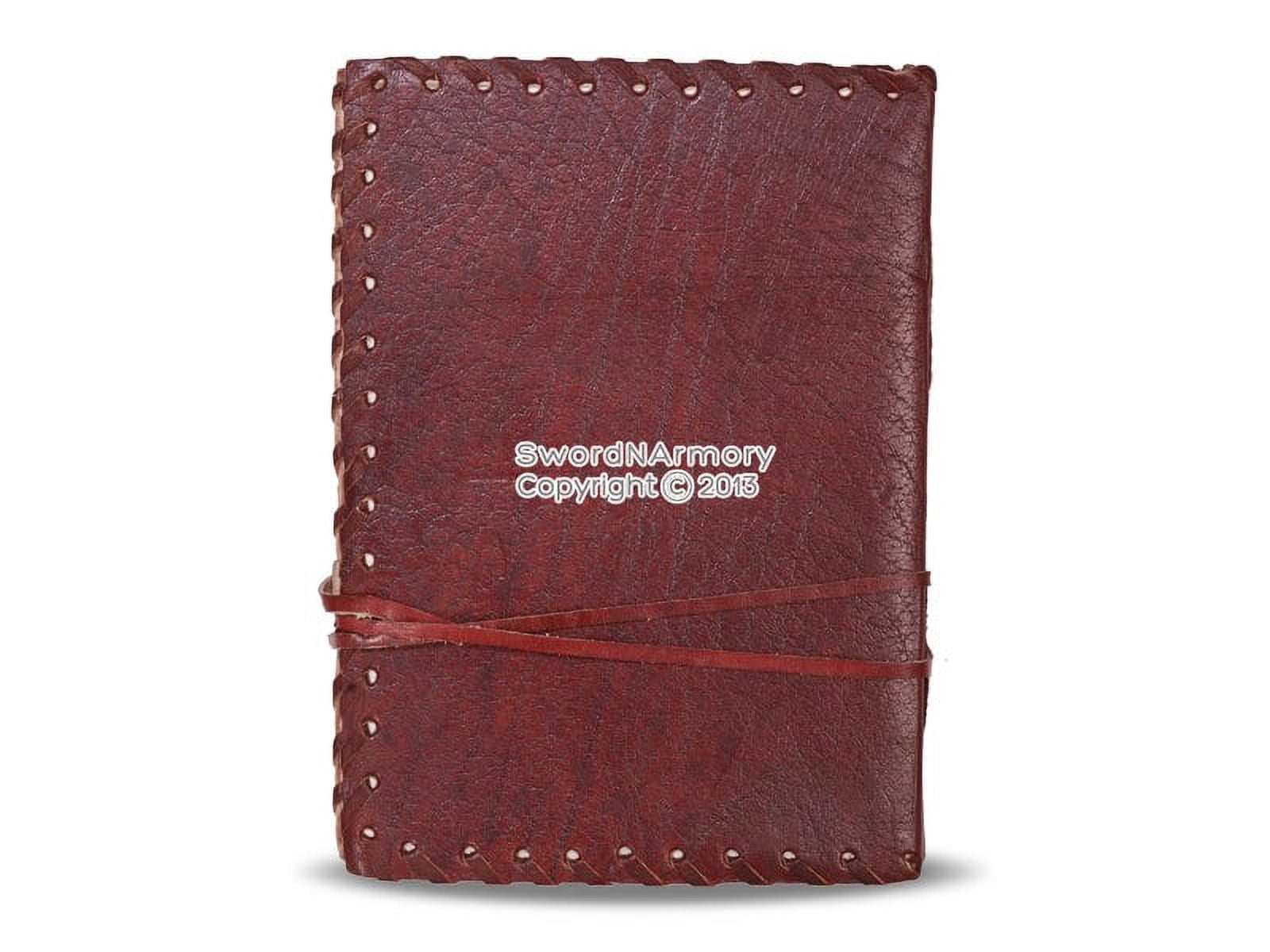Handmade Medieval Renaissance Diary Leather Journal Stone Stiched Edges