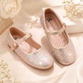 thumbnail image 6 of Berhood Girls Dress Shoes Casual Mary Jane Shoes Slip on Wedding Party Princess Shoes Gold 5 Big Kid, 6 of 6