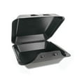 thumbnail image 2 of SmartLock Foam Hinged Containers Large, 9 x 9.13 x 3.25, Black, 150/Carton, 2 of 6