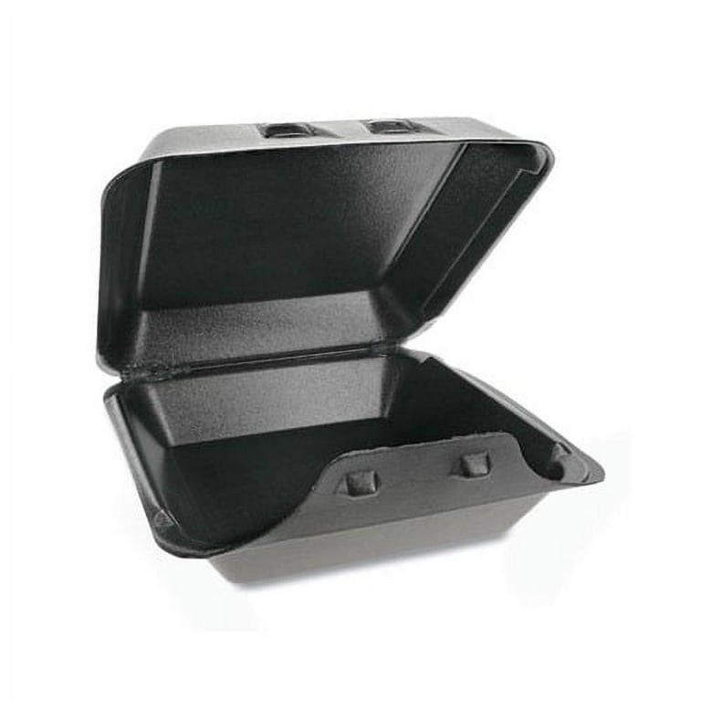 SmartLock Foam Hinged Lid Container, Large, 9 x 9.13 x 3.25, Black, 150/Carton SmartLock Foam Hinged Lid Container, Large, 9 x 9.13 x 3.25, Black, 150/Carton