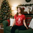 thumbnail image 4 of Womens Namasleigh T Shirt Funny Namaste Yoga Meditation Santa Sleigh Christmas Tee Womens Graphic Tees, 4 of 9