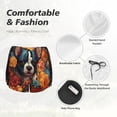 thumbnail image 6 of Lsque Cute Colorful Flower French Bulldog Printed Women's Running Shorts with Liner Pockets,Elastic Quick Dry Workout Athletic Gym Yoga Shorts,Womens High Waist Shorts-Large, 6 of 9