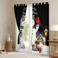 thumbnail image 3 of Homewish Funny Christmas Snowman Black Out Curtains, Dreamy Xmas Eve Curtains Pack of 2 (42x63 Each), Santa Claus Gifts Bedroom Curtains, Curtains and Drapes Decor, 3 of 5