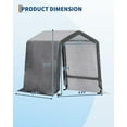 thumbnail image 3 of Ourlova Abri de Rangement Extérieur Robuste 6 X 6 Pi avec Porte Enroulable – Abri Portable Imperméable pour Motocyclette, Outils et Équipement, Cadre en Acier Résistant à la Rouille, 3 of 6