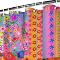 thumbnail image 3 of Waterproof Boho Patchwork Vintage Shower Curtain 72x72 Inch Bohemian Style Stitching Colorful Floral Retro Shower Curtains for Bathroom Hotel Home Decor with 12 Hooks, 3 of 5