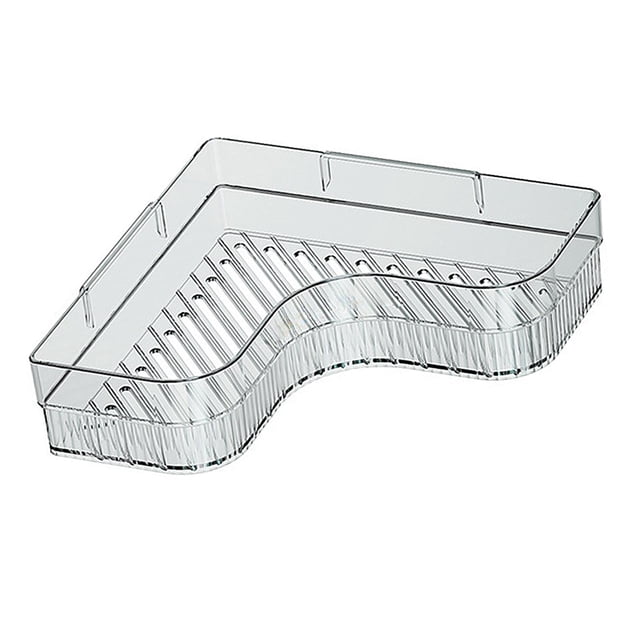 Estante flotante de pared Caddy Esquina Baño Estante de pared Organizador Estantes de Soportes sin taladro Soporte para lociones Perfumes Acondicionador Claro 26,5 cm x 26,5 cm x 7 cm Magideal Estante flotante de pared