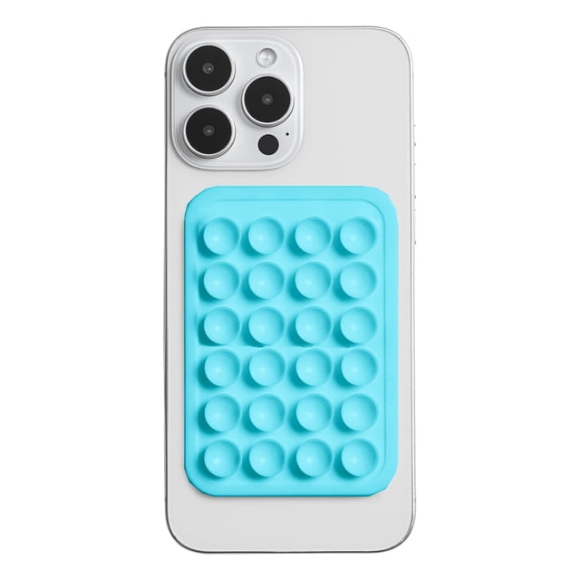 Funda de silicona con ventosa para teléfono móvil JSmirlly, manos libres, azul claro