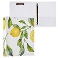 thumbnail image 3 of Lemons and Leaves 3 Ring Binders 1.5 inch Hardcover File Folders with Interior Pockets A4 Size Organizer for School Office Hospital, 3 of 8