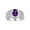 Amethyst, variant on Men's Rings Sterling Silver Designer Nugget Ring Oval 9X7MM Gemstone & Diamonds Pink Ice October Birthstone Rings For Man Size 13