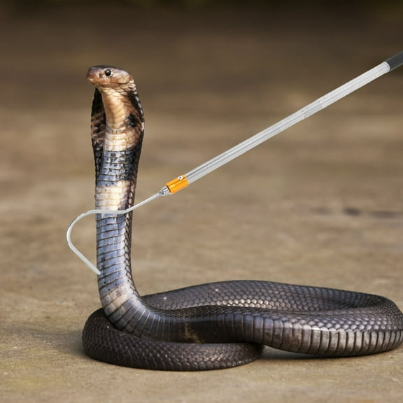 Baluue Heavy Duty Metal Snake Catcher Pole - 1 Piece Reptile Handling Tool for Snake Removal