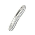 thumbnail image 4 of Aonejewelry 0.10 Carat Diamond Wedding Milgrained Curve Band In 10K Solid White Gold, 4 of 4