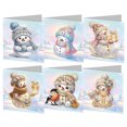 thumbnail image 1 of Tarjeta Felicitación Con Pintura Diamantes Deseos Diarios DIY 6 Piezas Regalos Lazo Navideño para Familiares Amigos Y Amantes, 1 of 9