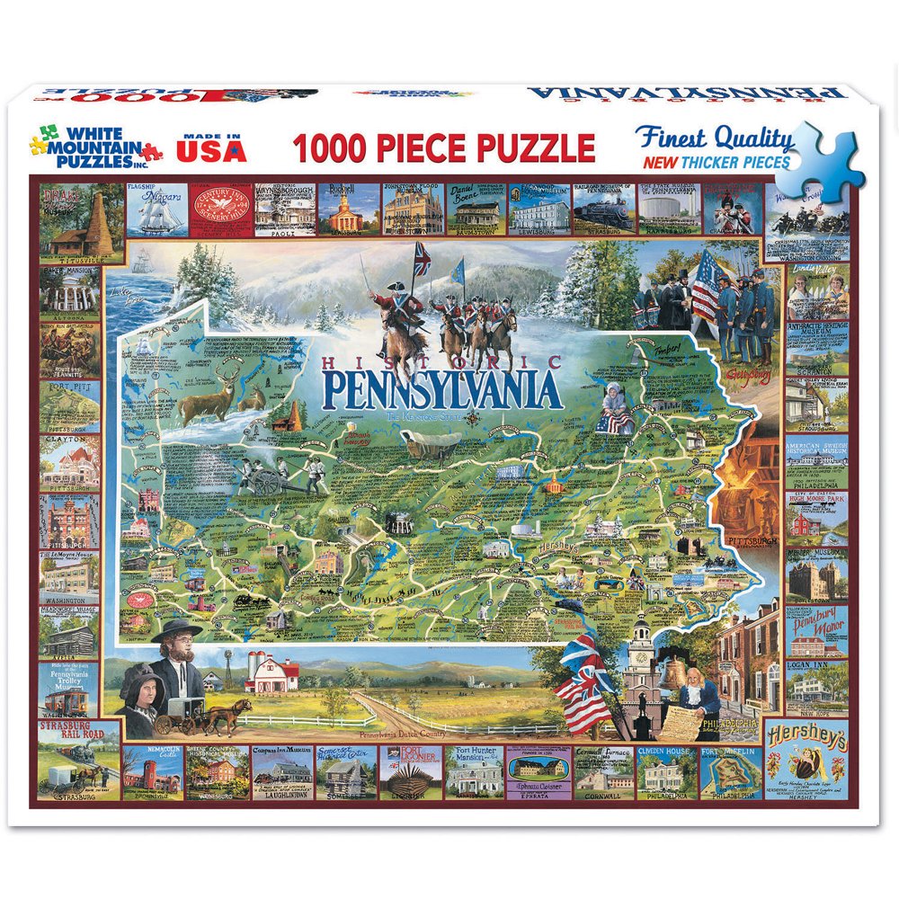 White Mountain Puzzles Historic Pennsylvania Puzzle, 1000 Pieces