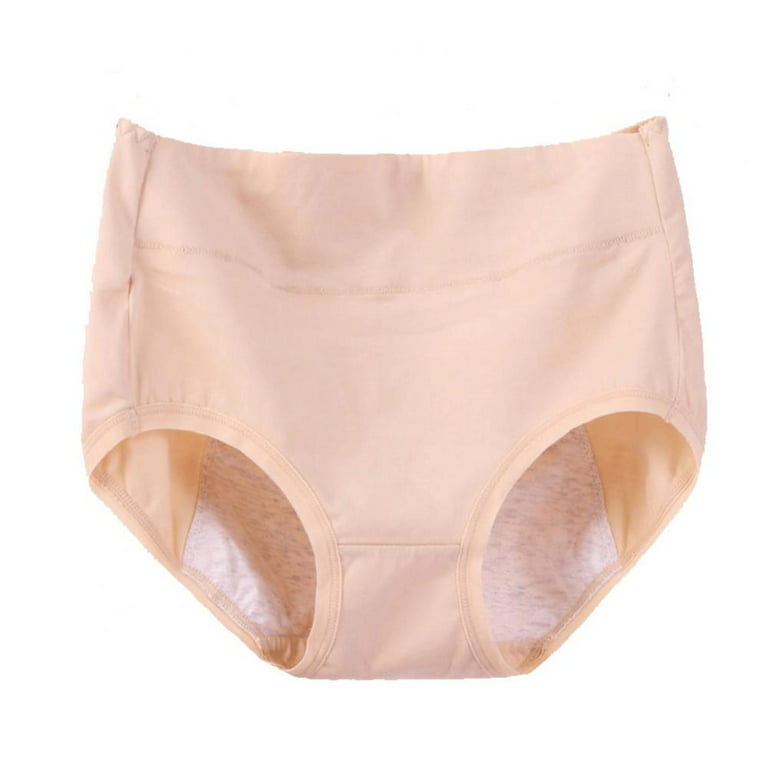 Valcatch Plus Size Menstrual Period Underwear for Women Mid Waist Cotton  Postpartum Ladies Panties Briefs Girls 4 Pack 