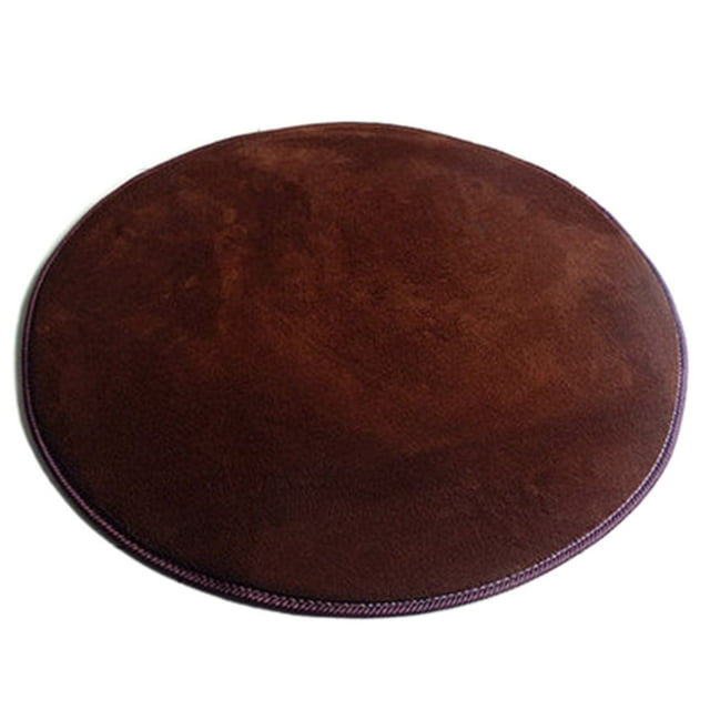 Bdday Tapis pour Salon Rond Uni en Velours Corail à Mémoire de Forme Tapis Tapis de Chambre Paillasson Tapis de Sol Tapis Tapis de Porte d'Entrée Intérieur