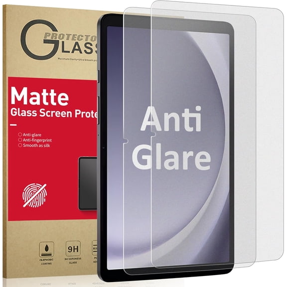 [2 Pack] Matte Glass Screen Protector Compatible with Samsung Galaxy Tab A9 /S10 Fe/S9 fe (11 inch 2025 Released), Anti-Glare & Fingerprints/Tempered Glass/Bubble Free, Tablet A9 /S9 fe Model 2024