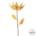 thumbnail image 3 of Vickerman 32" Gold Glitter poinsettia Artificial Christmas Spray. Includes 2 sprays per pack., 3 of 3