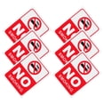thumbnail image 1 of LIFKOME 6pcs Fire Safety Signs No Smoking Stickers PVC for Signage in Public Areas, 1 of 6