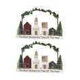 thumbnail image 2 of Cabaña de pueblo navideño perfecl decoración de mesa casa de madera rústica 30 cm x 19,5 cm, 2 of 8