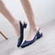 thumbnail image 5 of Sandalias casuales de moda para mujer, conjunto de hilo de tierra de fondo plano de plástico de boca poco profunda coreana, aumento de altura interior de cabeza, sandalias de playa de gelatina de, 5 of 6