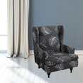 thumbnail image 6 of Stretch Wingback Slipcover Slipcovers for Wingback s Wing Cover Washable Polyester Non-Slip Furniture - C, 6 of 9
