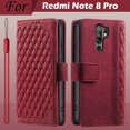 thumbnail image 1 of For Xiaomi Redmi Note 8 Pro Case Leather Wallet Phone Case for Redmi Note 8 Pro Case Redmi Note 8 Pro Cover Flip Coque Fundas Style 1 Red Redmi Note 8 Pro, 1 of 6