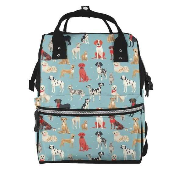 Easygdp Animal Dog para Bolsa de Bebé de Gran Capacidad con Múltiples Bolsillos, Bolsa de Pañales para Padres, Bolsa de Viaje Organizada y Elegante