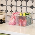 thumbnail image 5 of 7 Qt Small Storage Bins with Lids Latching Plastic Stackable Clear 6 Packs, 5 of 10