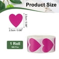 thumbnail image 2 of Uxcell Heart Stickers Roll, Stickers for Small Business Paper Self-Adhesive Gift Labels for Gift Wrapping Party Favor Tags Bags Rose Pink, 2 of 5