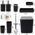 thumbnail image 6 of Bathroom Accessories Set - Gorgeous Bathroom Set, 10PC Bathroom Accessory Set, Toilet Brush, Trash Can, Qtip Holder Dispenser & Soap Dispenser, 6 of 13