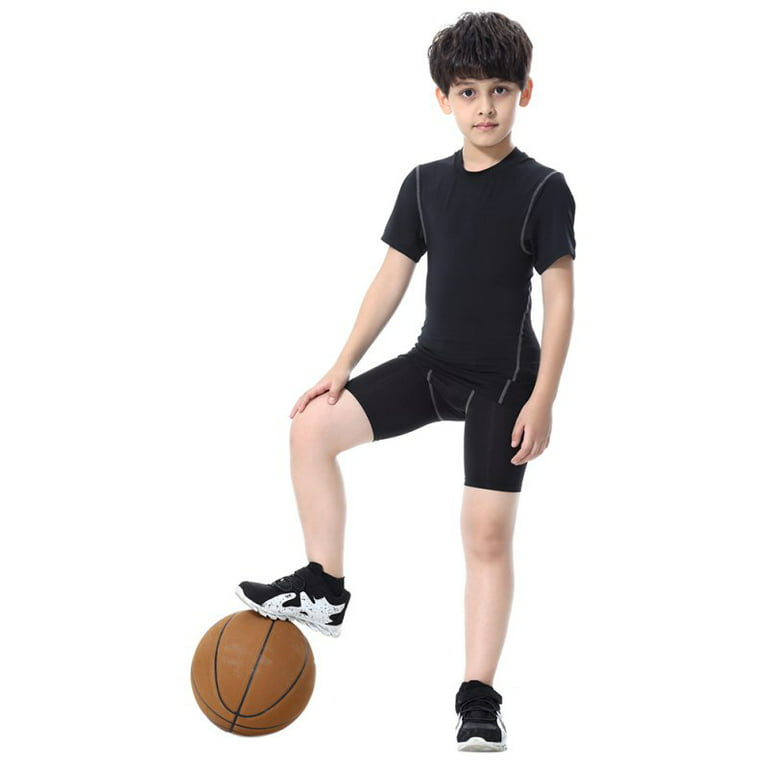 Boys' Compression Shorts Youth Cool Dry Baselayer Sports Tights Athletic  Spandex Legging