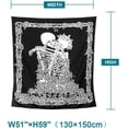 thumbnail image 6 of ZHH Gothic Skull Tapestries Kissing Lovers Skeletons Wall Hanging Home Decor Fashion Wall Art for Living Room, Bedroom, Dorm, 59”x 51”, 6 of 10