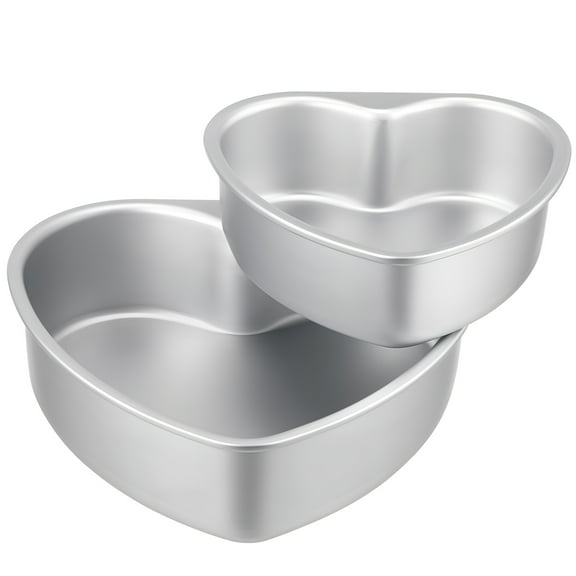 2 Pcs Heart Shaped Cake Pans Aluminum Heart Cake Molds for Baking Use Unique Design Sturdy Material