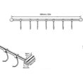 thumbnail image 1 of unique Kitchen Utensil Rack,kitchen Rack,rail Rack Organizer For Hanging Knives,mug Rack, Spatula Rack, Hanging Pot Rack Utensil Holder, Wall Mounted, 1 of 5
