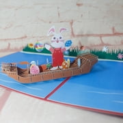 Easter Bunny Egg Gift 3D Pop-up Card